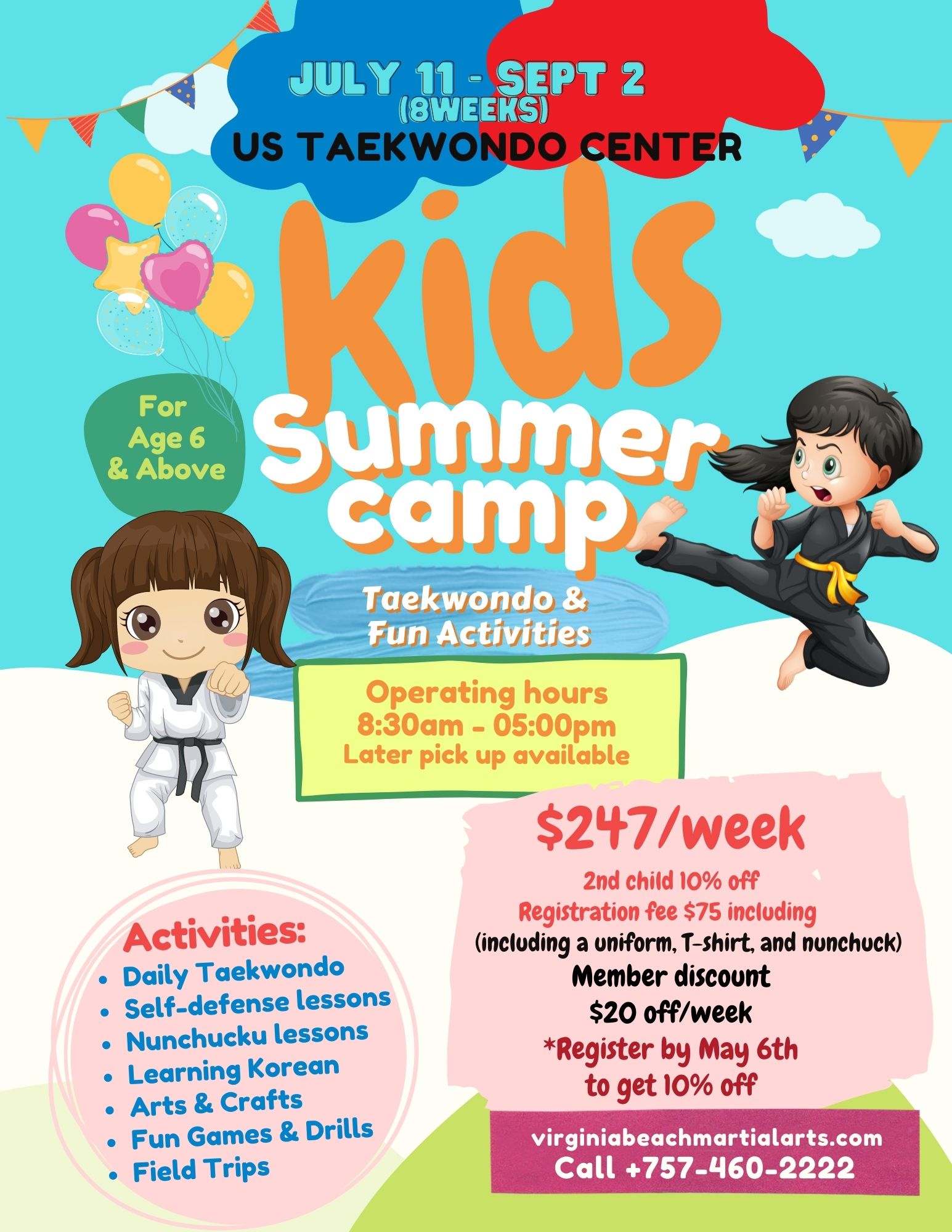 Summer Camp Virginia Beach Tae Kwon Do, Virginia Beach karate