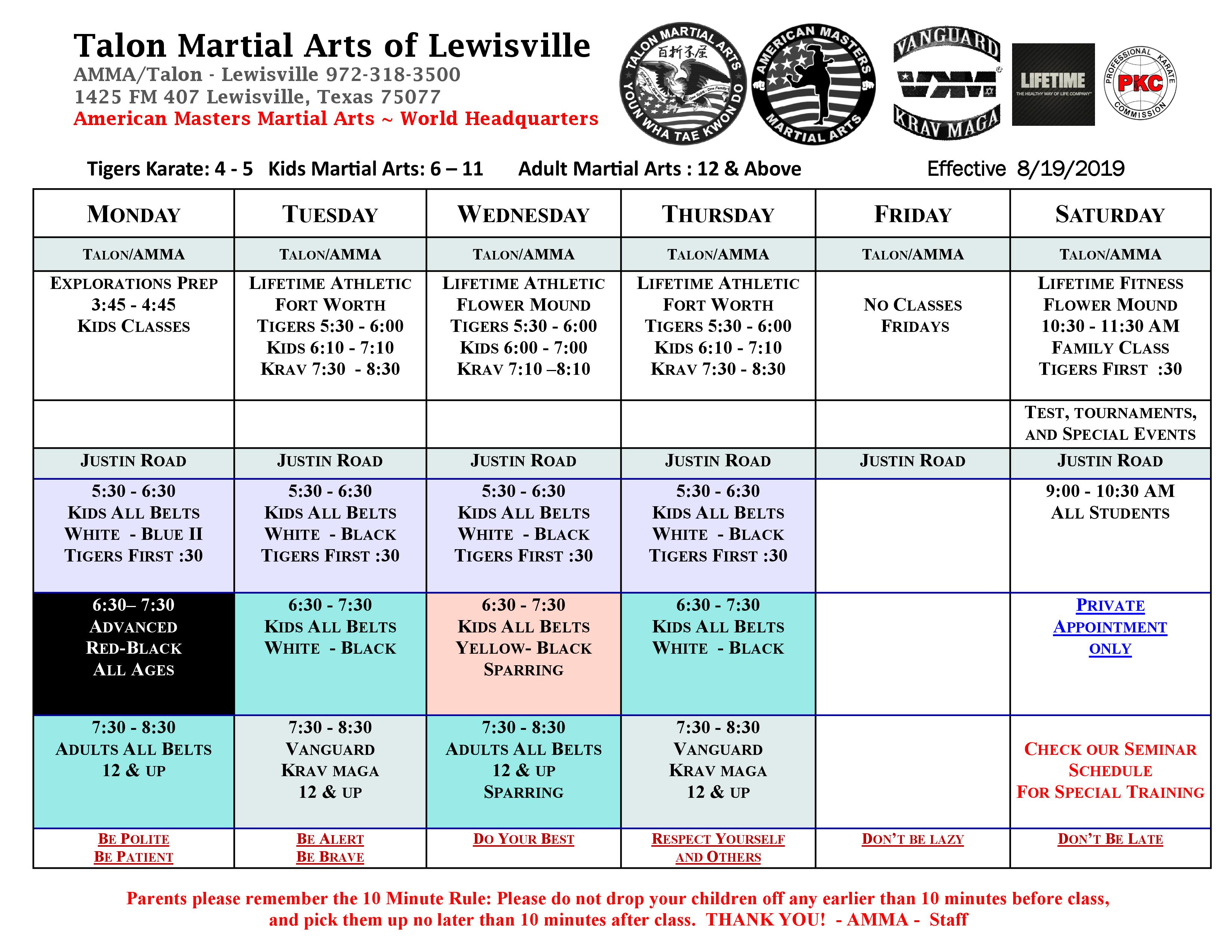 Schedule